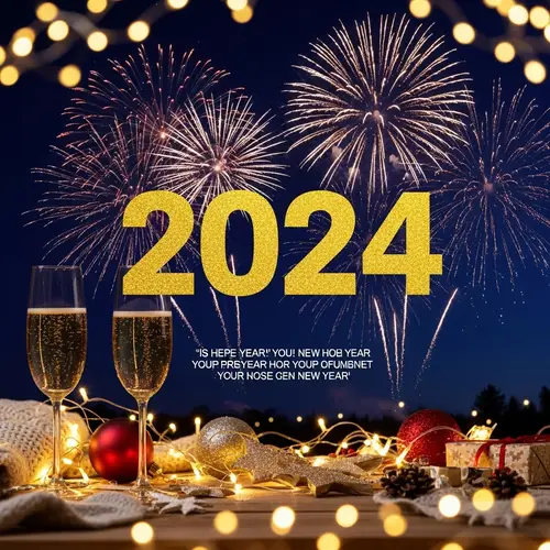 Celebrate 2024 with Festive Lights & Hope - New Year Cheer