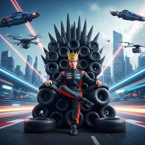 Unique Karting Tyre Throne for Racing Queen | Fantasy 3D Race Track
