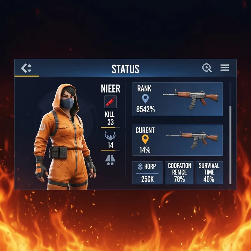 Free Fire Status - Battle Royale Game Screen
