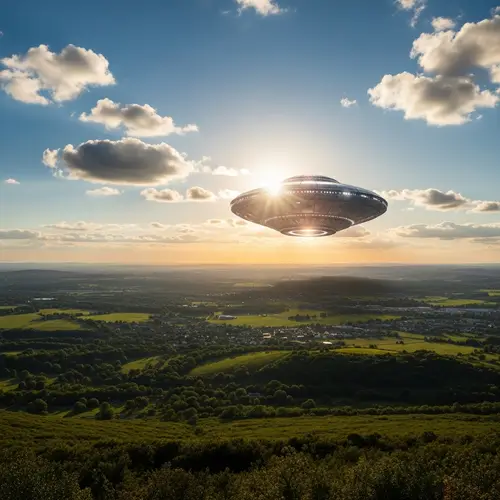 Extraterrestrial Encounter: UFO Landing on Earth