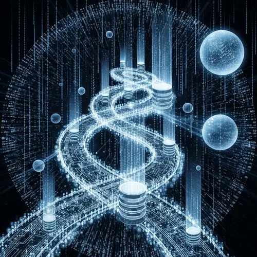 Abstract Technology Visualization | Digital Circuits & AI Nodes