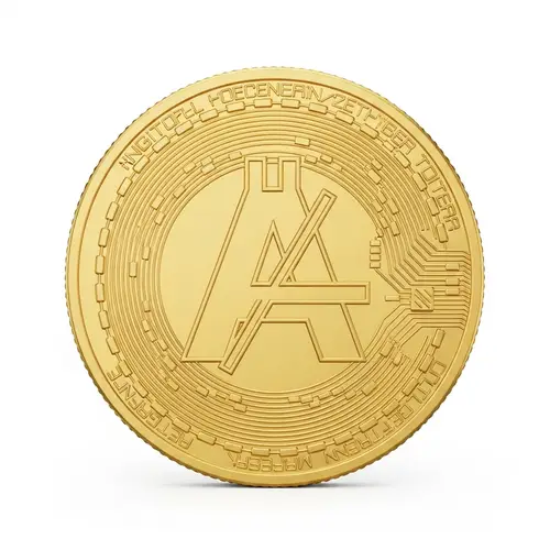 Unique Cryptocurrency Coin Design with 'A' Symbol