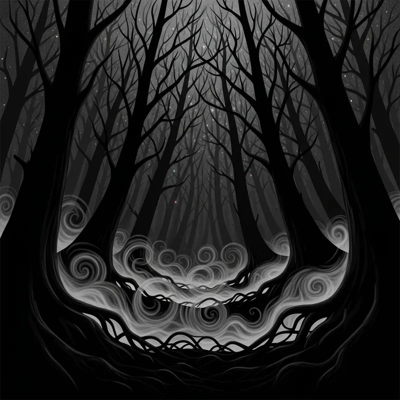 Enchanting Nocturnal Forest Artwork