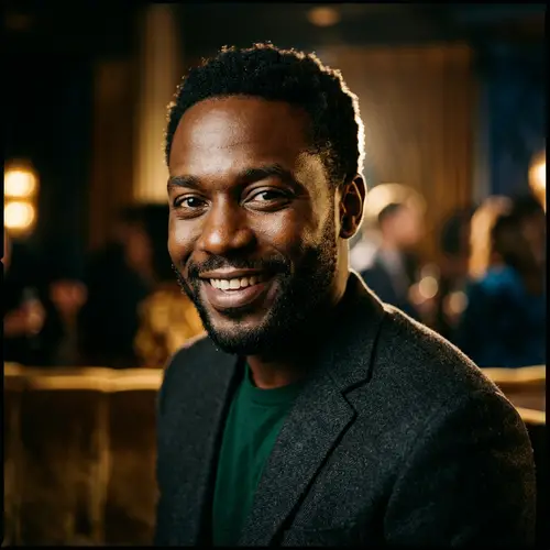 Captivating Headshot of a Black Male Actor