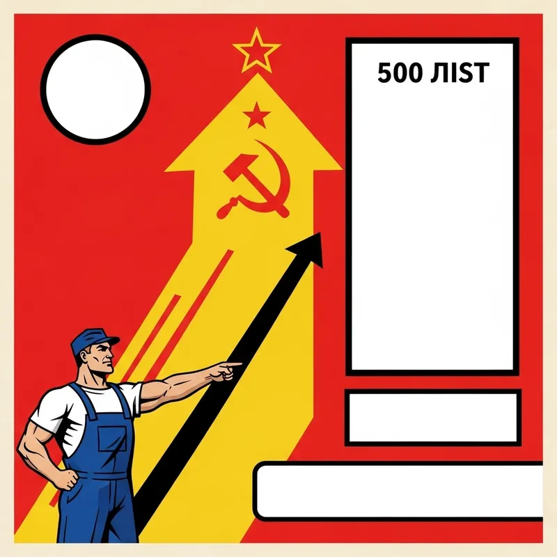 Soviet-style Price List Poster Background
