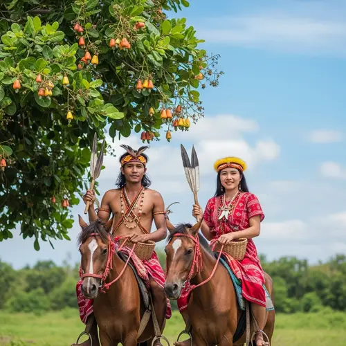 Sumbanese Couple Horseback Riding in Harmony | Traditional Attire