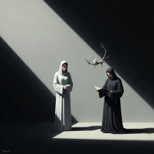 Surrealistic Scene Exploring Mortality Denial