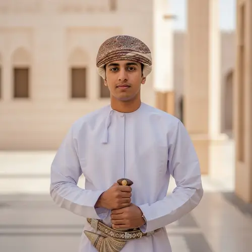 Omani Young Man in Traditional Attire | Cultural Heritage Portrait
