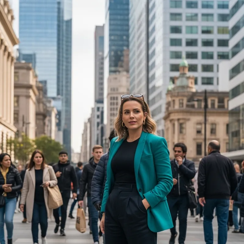 Chic Light Skin Baddie in Stylish Urban Scene