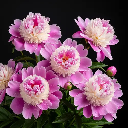 Stunning Blooming Peonies in Pink and White | Nature's Beauty