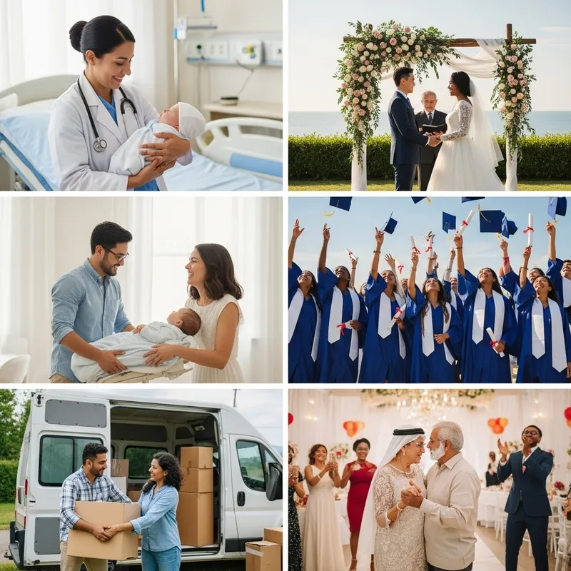 Capturing Life's Milestones - Birth, Wedding, Graduation, Moving, Anniversary