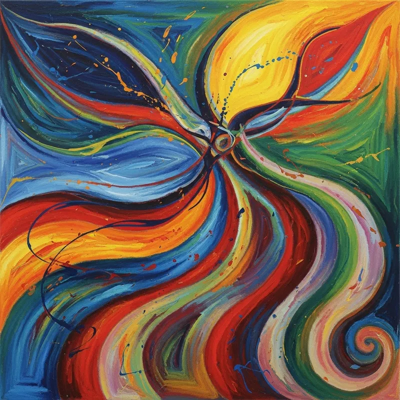 Abstract Leaders Energy | Dynamic Oil Painting Art