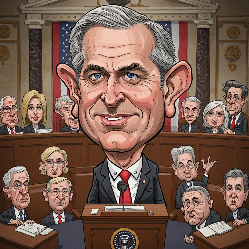 Mike Johnson Speaker of the House Caricature