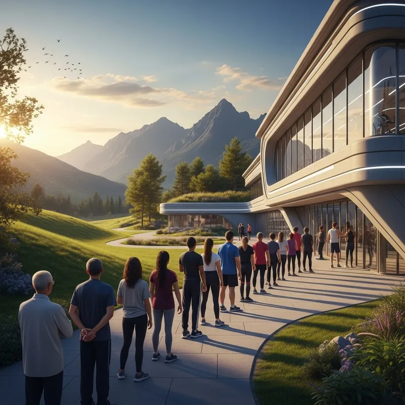 Futuristic Gym | Majestic Landscape Fitness Center