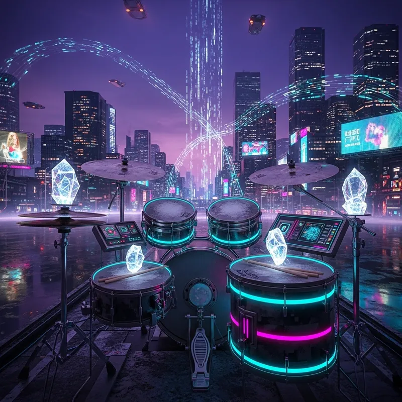 Cyberpunk Drums - Cityscape Neon Beat