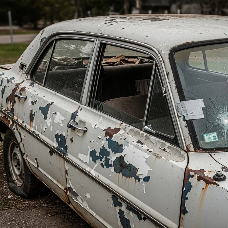 Worn Out Car - Symbol of Time's Passage
