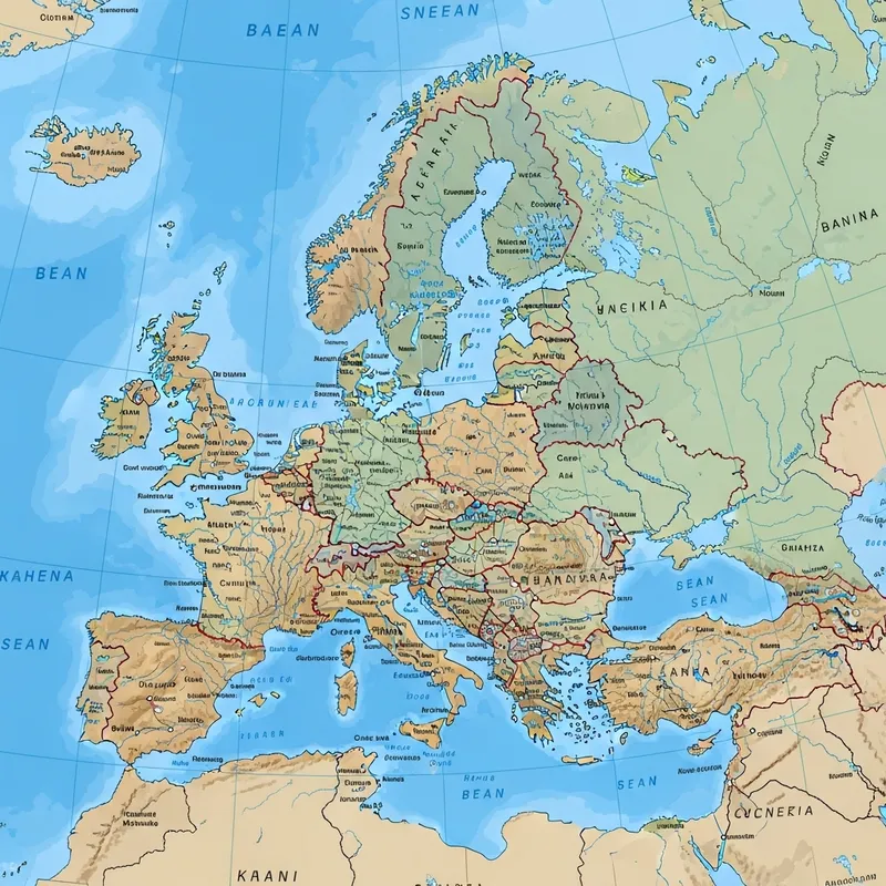 Detailed Map of Europe: Countries, Borders & Cities