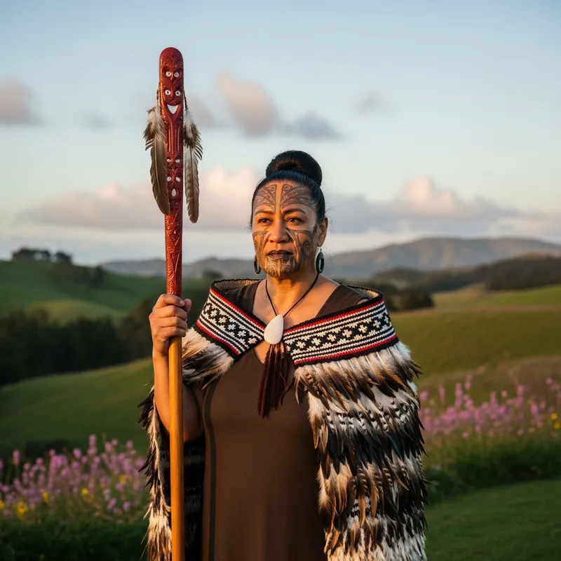 Māori Woman in Traditional Attire | Cultural Portrait