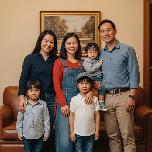 Close-Knit Asian Family of Five | Unity and Love Captured