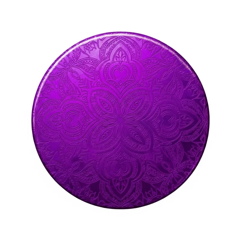 Purple Sticker with Intricate Embossed Design