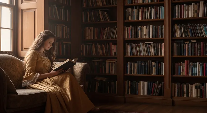 Intelligent Belle in Library Scene