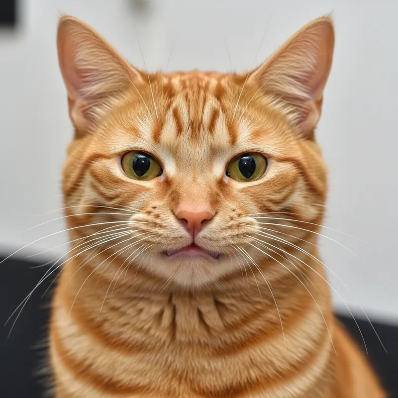 Orange Cat Emoticon 240x240 - Expressive Facial Expression