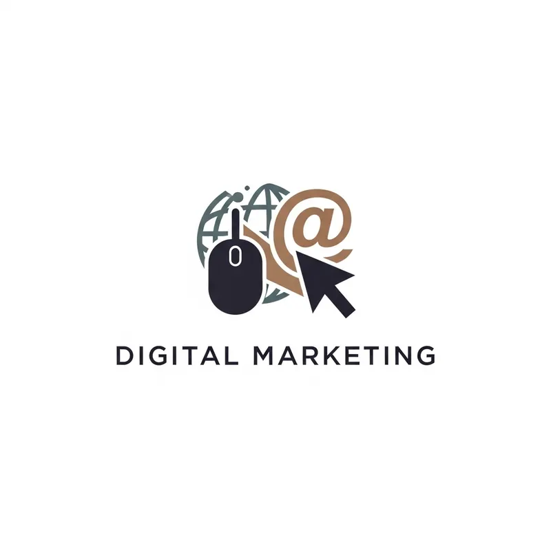 Modern Faceless Digital Marketing Logo Design