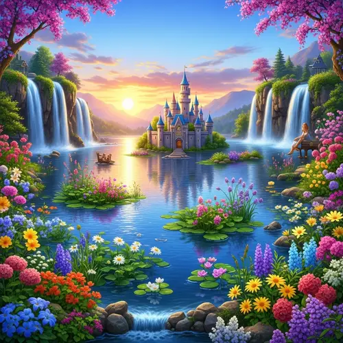 Enchanted Castle in a Magical Fantasy World
