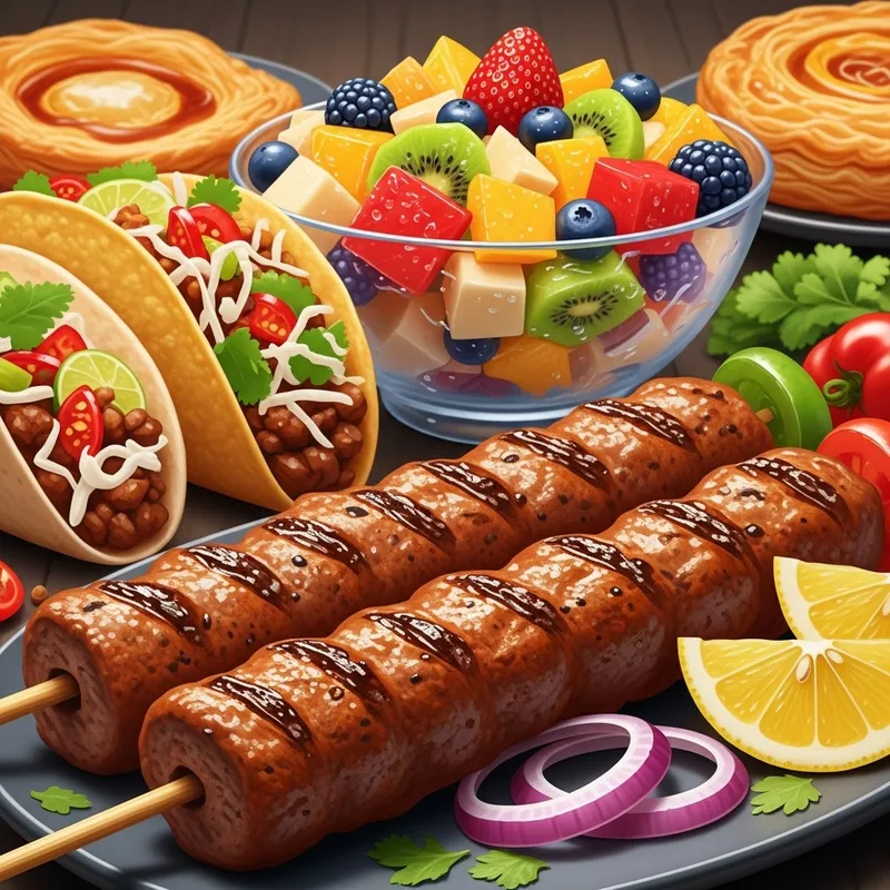 Delicious Global Street Food - Vibrant Flavors and Colors Delicious Global Street Food - Vibrant Flavors and Colors