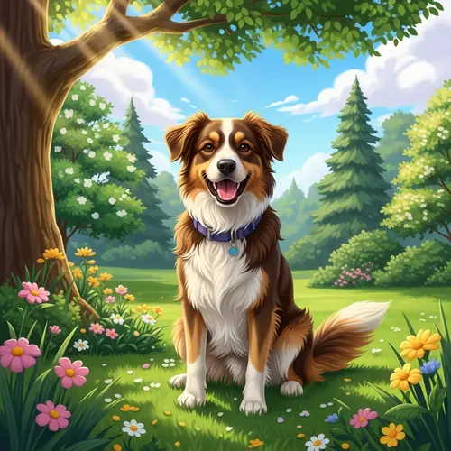 Medium-Sized Domestic Dog | Happy Canine in Green Park