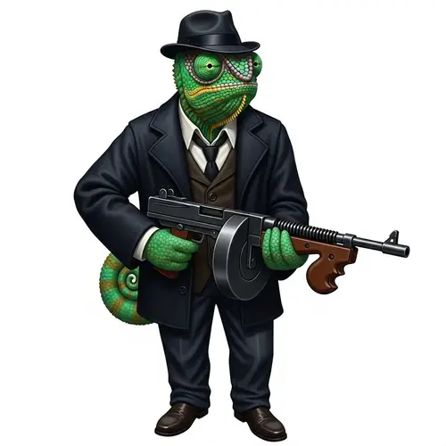 Chameleon Gangster | Unique Thompson Submachine Gun Pose