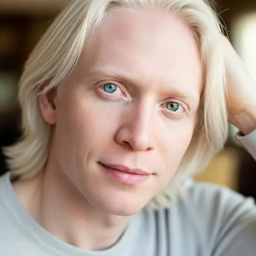 Man with Heterochromia and Albinism | Unique Eye Colors