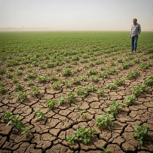 Severe Drought Ravages Farmland: A Desolate Scene