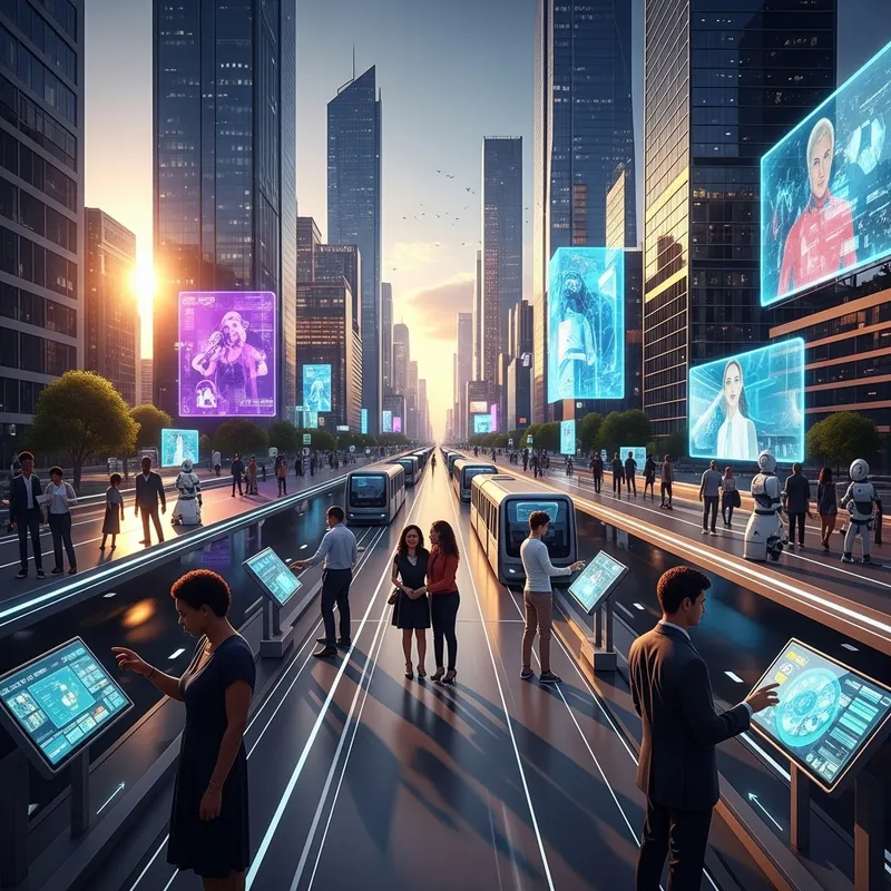 Futuristic Cityscape with Advanced Technology