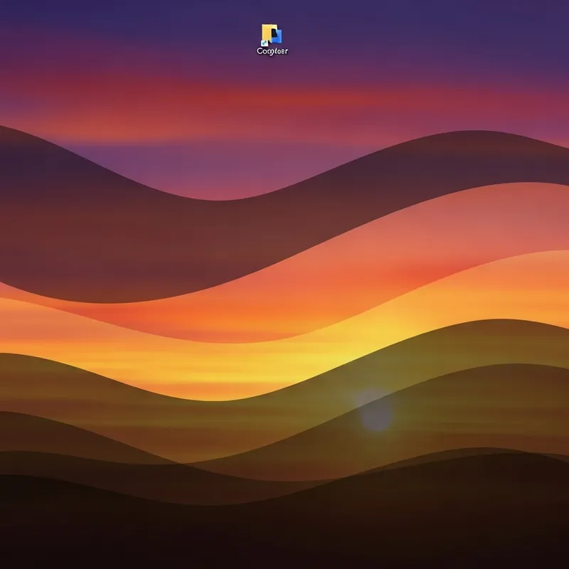 Tranquil Sunset Desktop Wallpaper | Dark Brown & Sunset Colors