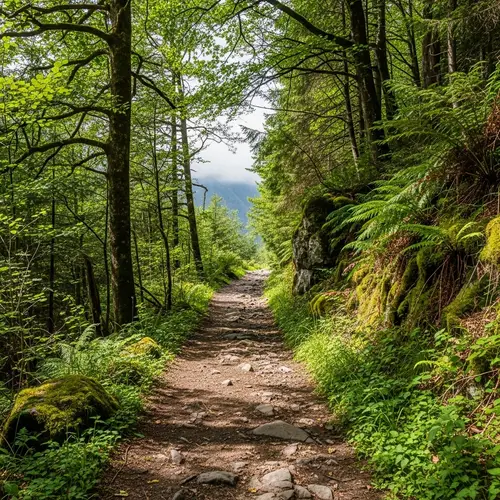 Serene Winding Paths Through Lush Greenery