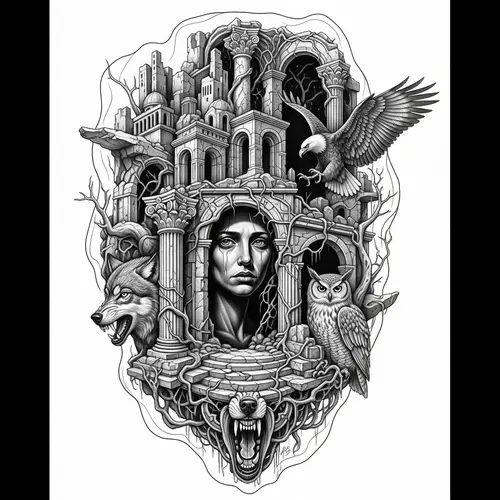 Hyper-Realistic Superrealism Tattoo Sketch Design