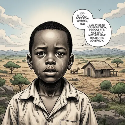 Resilient African Boy Receives Strength and Hope from Departed Mother