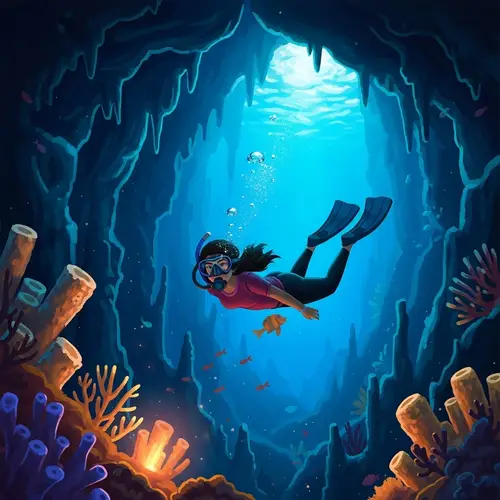 Exploring Underwater Caves: A Journey of Colors and Lights