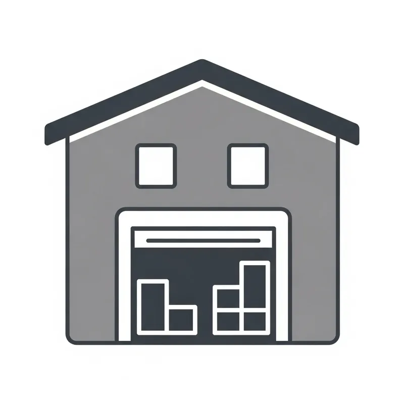 Warehouse Icon Design - Simple & Professional