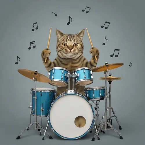 Drummer Cat: Captivating Rhythmic Performance