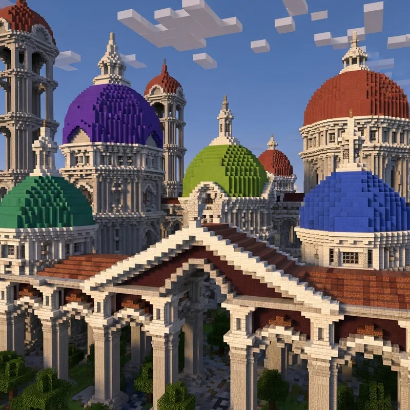Stunning Minecraft World with Columns and Arches Stunning Minecraft World with Columns and Arches