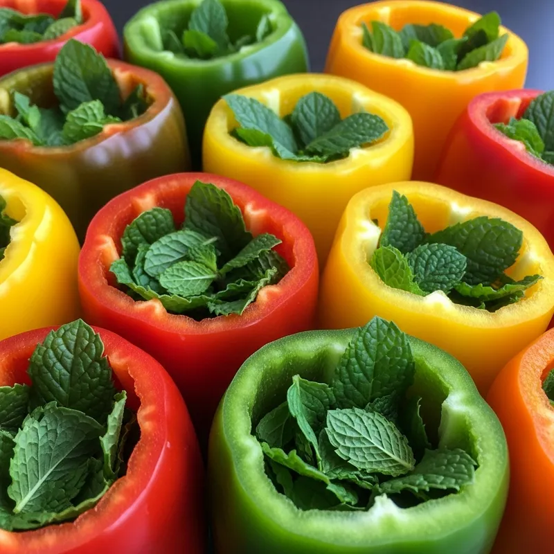 Mint-Stuffed Peppers | Flavorful and Colorful Delight