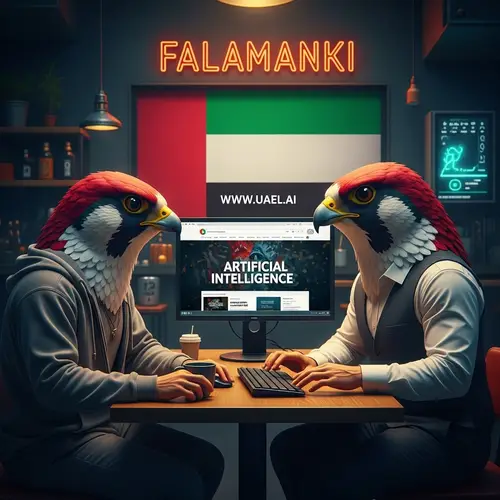 Explore AI with the Digital Falcon in UAE Colors