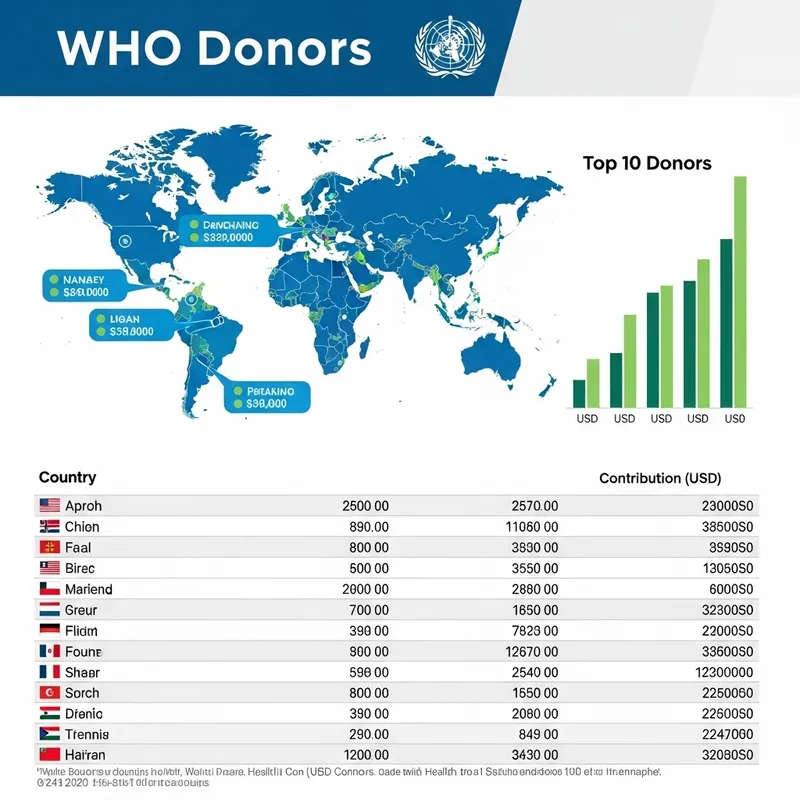 World Health Organization Donors by Country and Contribution Amount