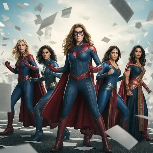 Diverse Female Superheroes in Dynamic Poses | Heroine Alliance