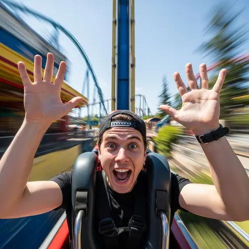 Thrilling Amusement Park Ride Experience