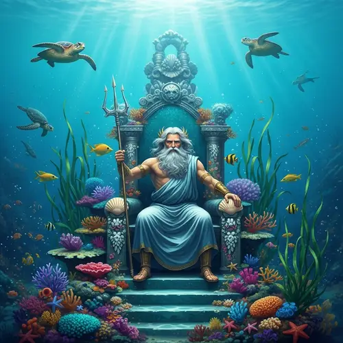 Thần Biển Poseidon trong Lâu Đài Dưới Nước