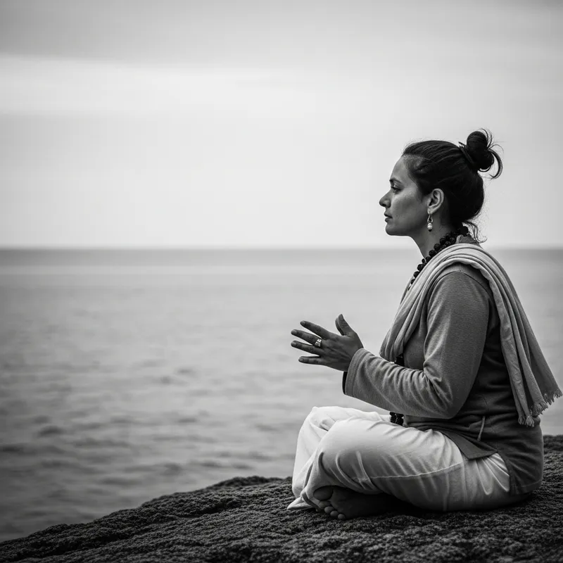 Tranquil Spiritual Seeker at Sea | Seeking Liberation