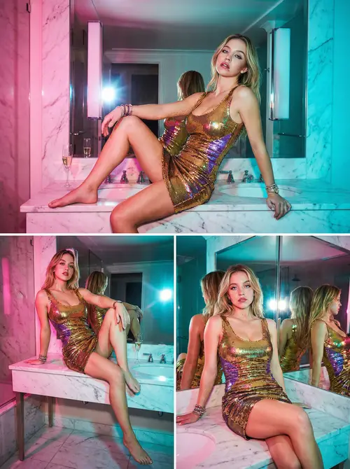 Y2K Glamour: Sydney Sweeney Editorial Fashion